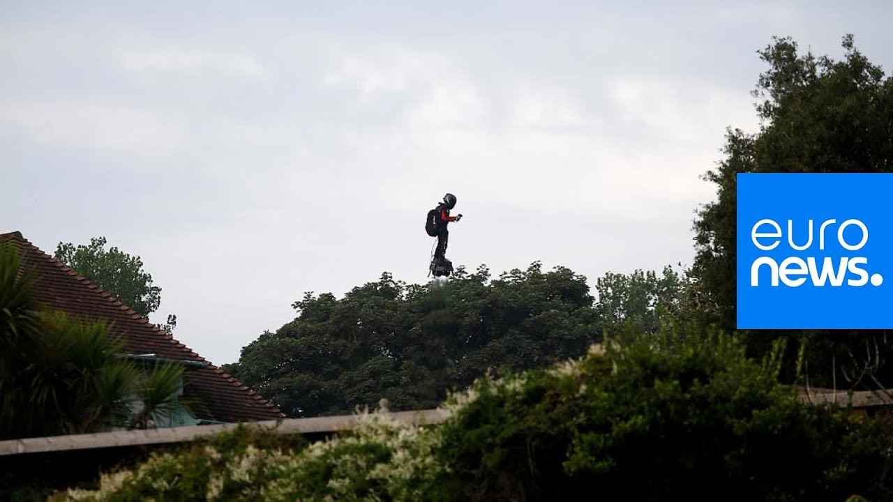 Watch: Frenchman successfully crosses Channel on 'hoverboard' in second attempt
