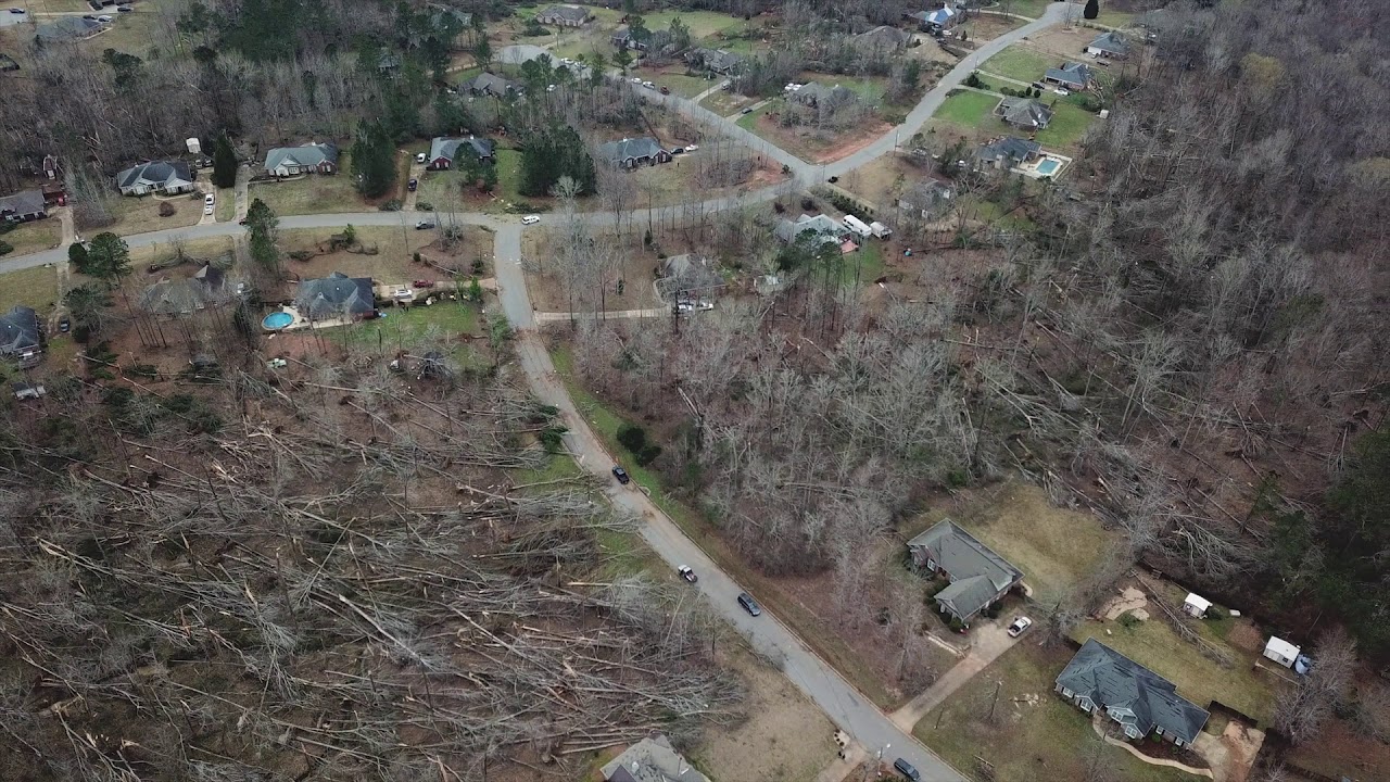 Tornado Damage In Ellerslie & Waverly Hall, Georgia