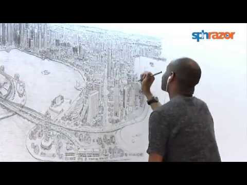 Stephen Wiltshire's Singapore Panorama. Full timelapse