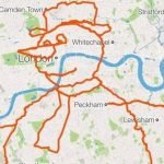 Imagem relacionada a Ciclista desenha homem de neve em Londres