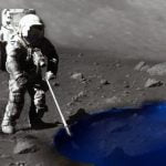 Imagem relacionada a Gelo de água detectado na superfície da Lua