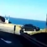 Imagem relacionada a SUV dirige sobre a borda do penhasco e desaparece