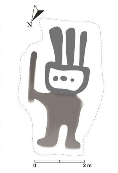 Imagem relacionada a Inteligência artificial desenha humanoide a partir das linhas de Nazca