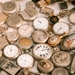 vintage watches on stand for selling